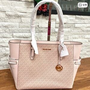 Michael Kors Gilly Light Pink Signature Logo Tote